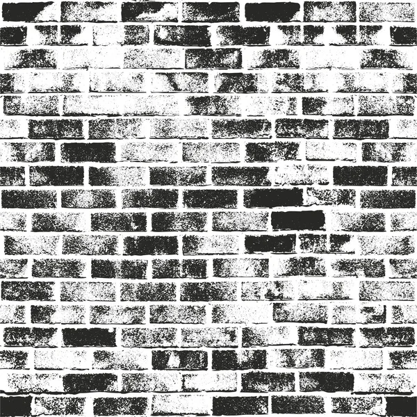 Distressed overlay texture of old brickwork — Stock Vector