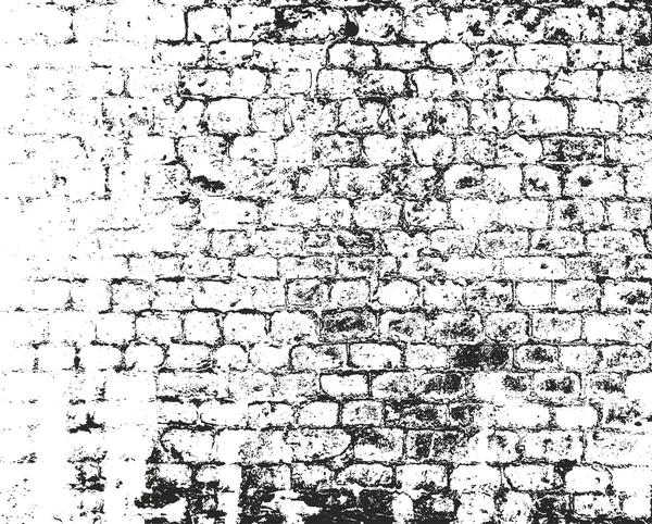 오래 된 벽돌의 고민된 오버레이 텍스처 — 스톡 벡터