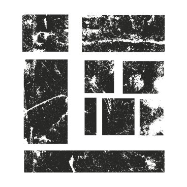 Dikdörtgen Grunge Etiket. Amblemler için Retro Çerçeveler . Vektör Vintage Damga.