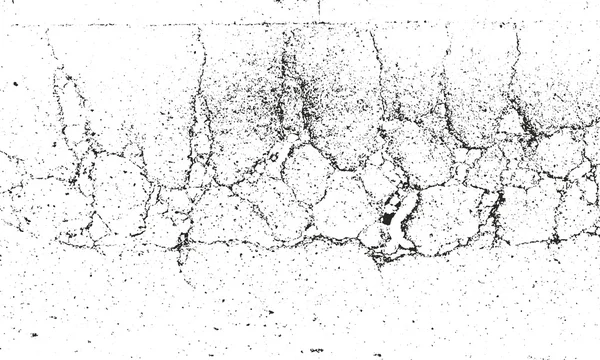 Textura superpuesta angustiada de polvo metálico, hormigón pelado agrietado — Vector de stock