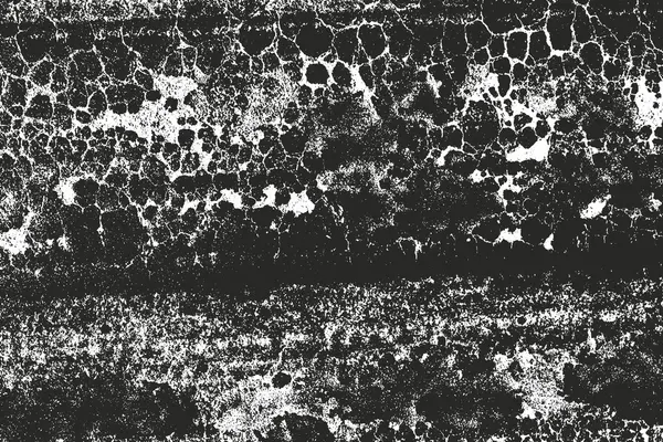 Texture de recouvrement perturbée du métal de poussière, béton écaillé fissuré — Image vectorielle