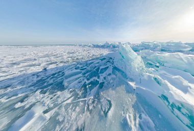 Blue Ice Tepecik Baykal sterografik panorama, Listvyanka