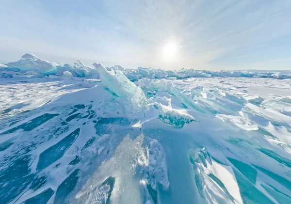 Blue Ice Tepecik Baykal sterografik panorama, Listvyanka