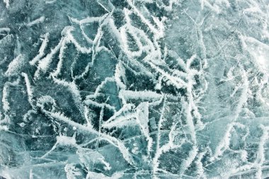 Deniz Baykal mavi buz üzerinde çatlaklar paterni