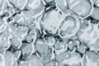 Deniz Baykal mavi buz üzerinde çatlaklar paterni