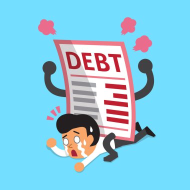 Bir işadamı ile büyük borç mektup çizgi film