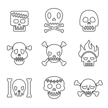 Kafatası satır Icon set