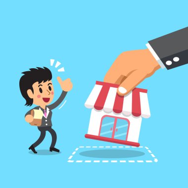 El iş işkadını için koyarak