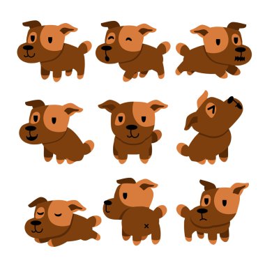 Çizgi film karakteri köpek pozlar