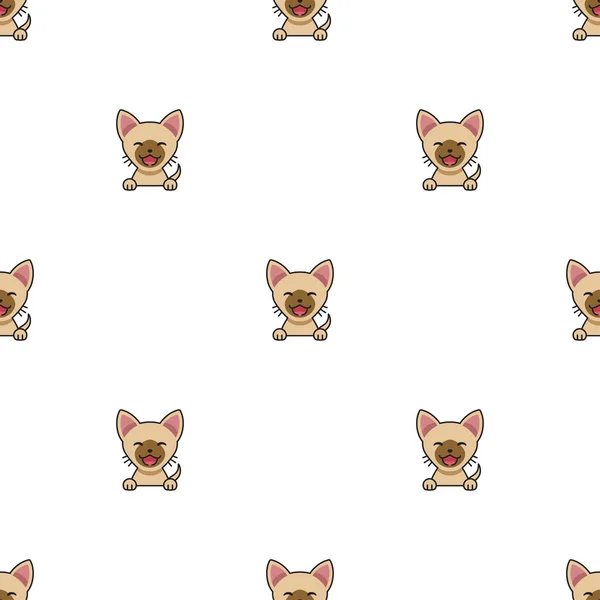 Cartoon Znak Hnědá Kočka Bezešvé Vzor Pozadí Pro Design — Stockový vektor