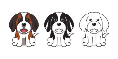 Tasarım için Aziz Bernard Dog 'un vektör karikatürü..