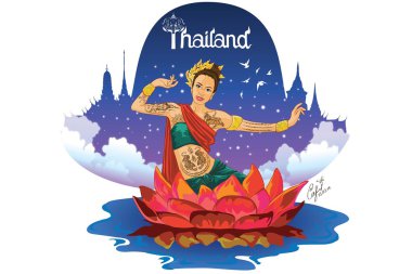 Vektör sanat Tayland dans sanatı resim