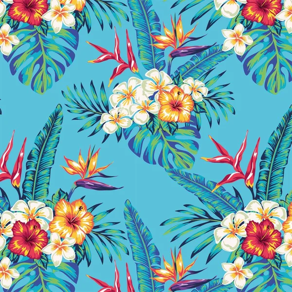 Magnifique Motif Floral Vectoriel Sans Couture Printemps Été Backgrou — Image vectorielle