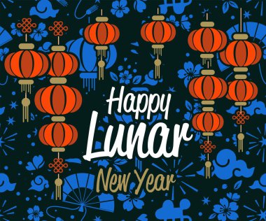 Mutlu Çin Yeni Yılı 2022 Zodiac tabelası, kaplan yılı, kırmızı ve altın kağıt, çiçek ve Asya elementleri arka planda zanaat stili, Asya yeni yılı için Noel evcilleştirme, karşılama arabası