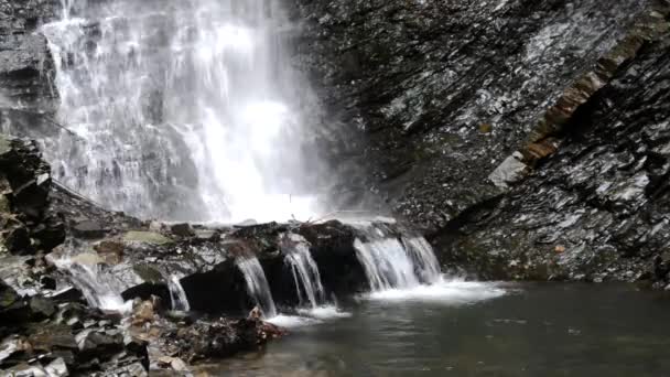 Чистий прісний водоспад — стокове відео