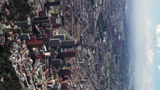 Imágenes verticales de la ciudad de Bogotá Vista aérea de Colombia — Vídeo de stock