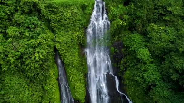 Cascada gemela de Banyumala, Wanagiri, Bali — Vídeos de Stock
