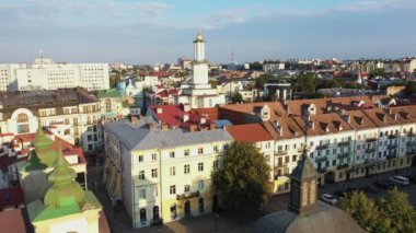 Ivano-Frankivsk şehir hava görüntüsü.