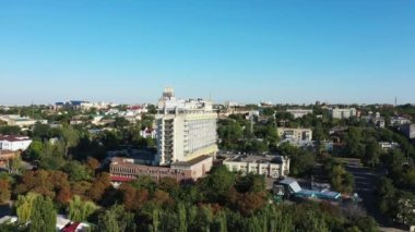 Kherson şehrinin merkezi Ukrayna hava görüntüsü.
