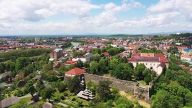 Uzhgorod 'daki Kale Panorama şehir manzarası