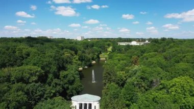Ulusal dendroloji parkı Sofiyivka Uman Ukrayna hava görüntüsü