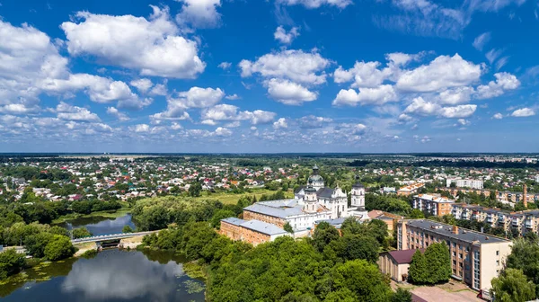 The Monastery of the Bare Carmelites in Berdichev Aerial Day Panorama View — Stock Photo, Image