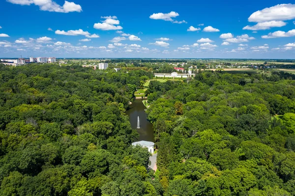 Parque Nacional Dendrologico em Uman Ucrânia Vista Aérea — Fotografia de Stock