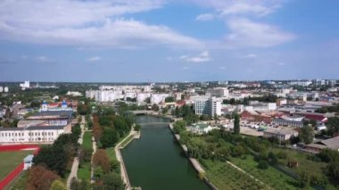 Kropyvnytskyi eski adı Kirovograd Ukrayna hava görüntüsü şehrin merkezi bölümü