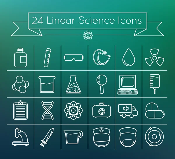Doğrusal bilim Icon set
