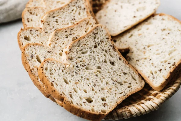 Close up of organic sour dough non-gluten bread