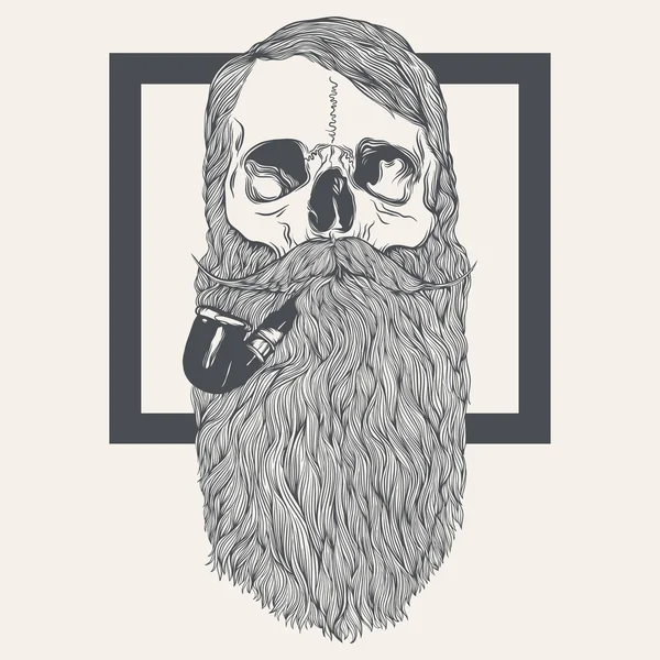 Capitaine crâne barbe — Image vectorielle