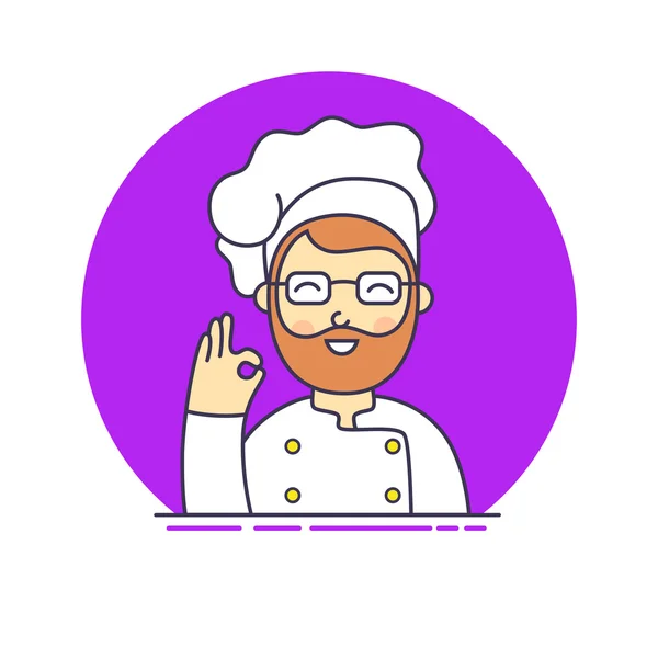 Ilustração do vetor do chef —  Vetores de Stock