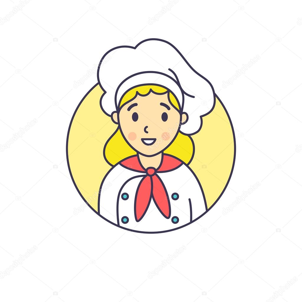Download Woman chef vector — Stock Vector © MchlSkhrv #123658596