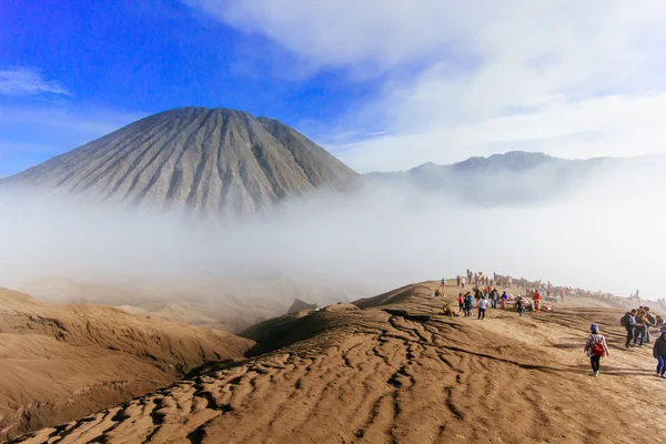 Mountain Batok and Sand Dunes — Stock Photo, Image