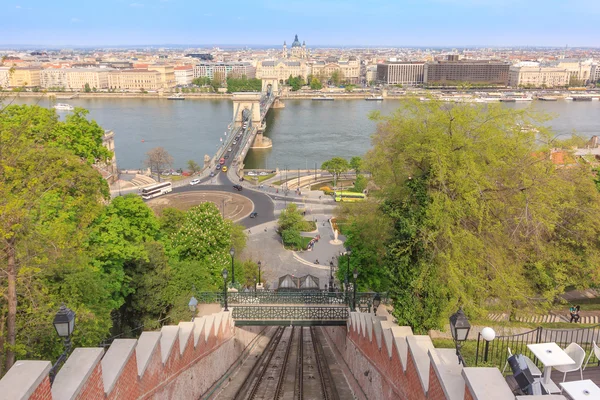 Ланцюговий міст через Дунай, Будапешт — стокове фото