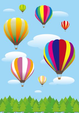 renkli birçok balon