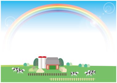 Çiftlik ve gökkuşağı
