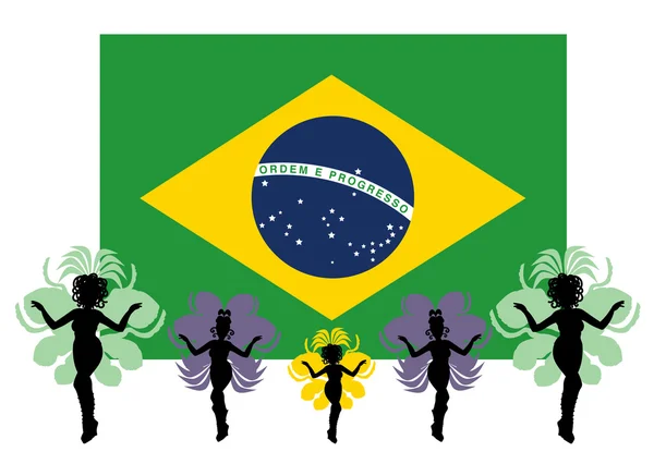 ブラジルのサンバのダンス 3 — ストックベクタ