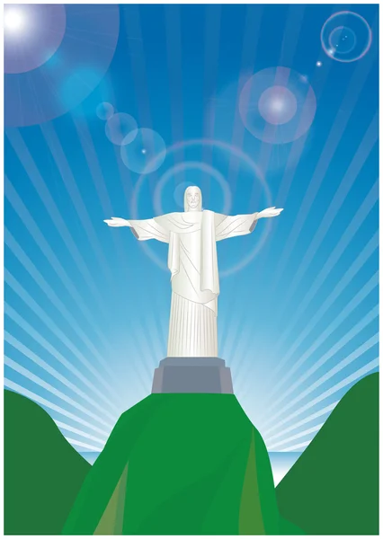 Του Χριστού Λυτρωτή - Ρίο ντε Τζανέιρο — Διανυσματικό Αρχείο