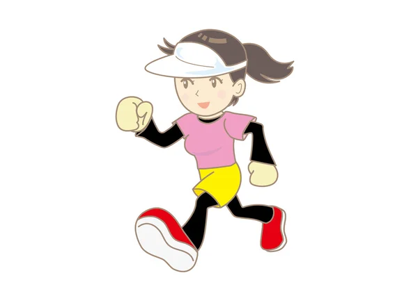 A lány jogging — Stock Vector