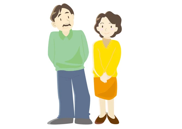 Familles heureuses (Couple ) — Image vectorielle