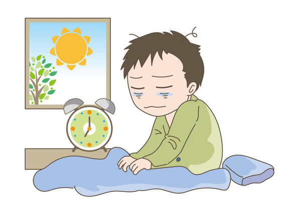 Человек, который не может встать из-за недостатка сна