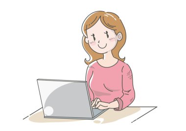 Dizüstü bilgisayar görüntüsü kullanan kadın