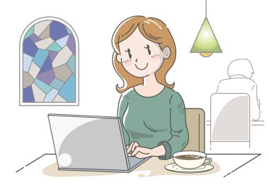 Çalışma alanı resmi - Dizüstü bilgisayar kullanan kadın