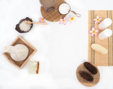 Spa ile beyaz arka plan (en iyi görünümü ayarla)