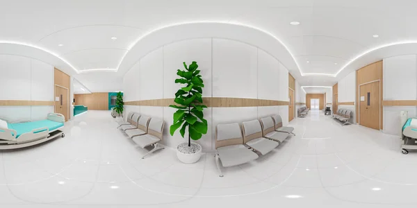 Rendering Interior Ospedale Design Moderno Contatore Area Attesa Correttore Ricezione — Foto Stock