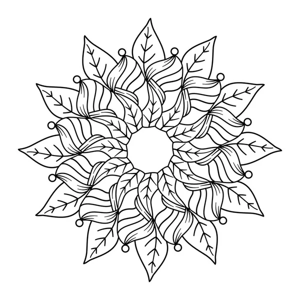 El çizimi çiçekli tasarım. Botanik, doğal tema. boyama kitabı sayfası, dekorasyon, dövme, çıkartma.