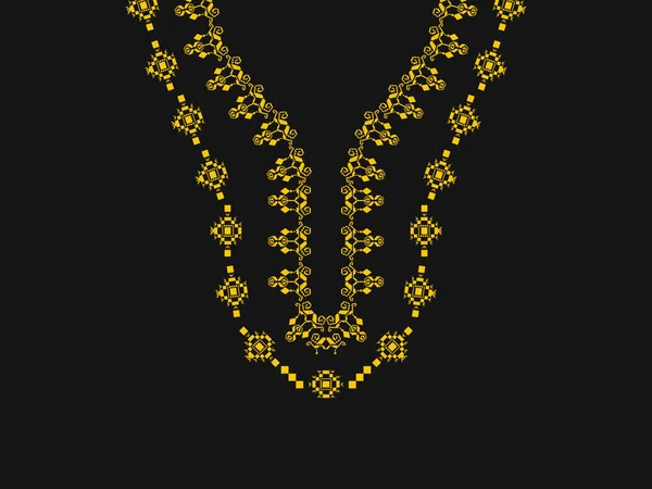 Geometric design neckline pattern background. for decoration, textile, fabric, clothing. embroidery style.