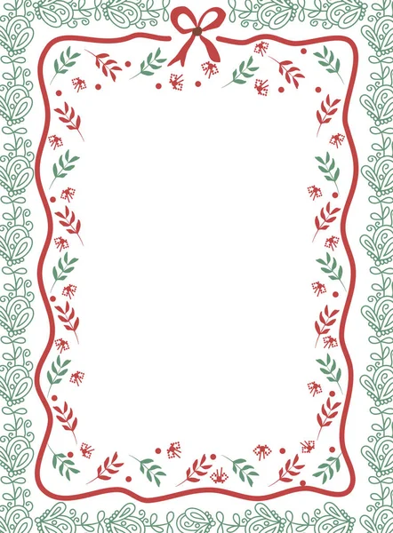 Noel aralığı. Şenlik teması. Tekrarlanan yapraklar çiçek stili. Dekorasyon, fotoğraf çerçevesi, kart, poster için. Noel sınırı.