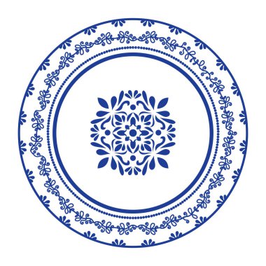 Yuvarlak çerçeve. Çiçek tasarımı. Halka şekli. Bitkisel doğal tema. Dekorasyon, seramik, kumaş, fayans için. dairesel kenar.